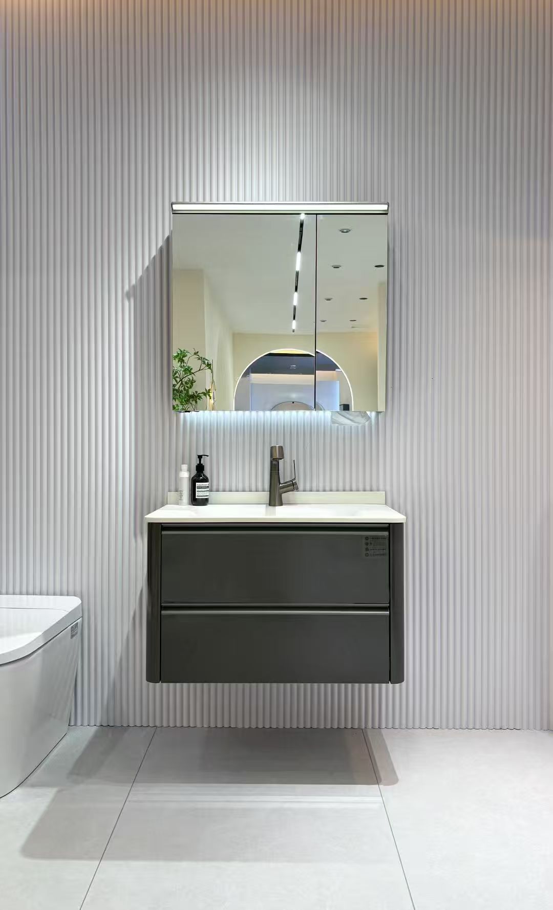Model B001 Smart Bathroom Mirror Cabinet Set